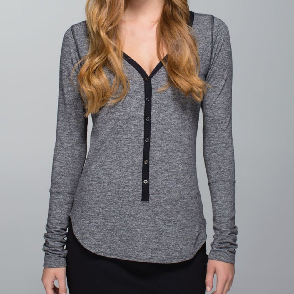 Lululemon Long Sleeve Henley Shirt